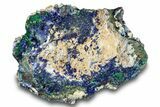 Sparkling Azurite and Malachite on Dolomite - Morocco #274486-1